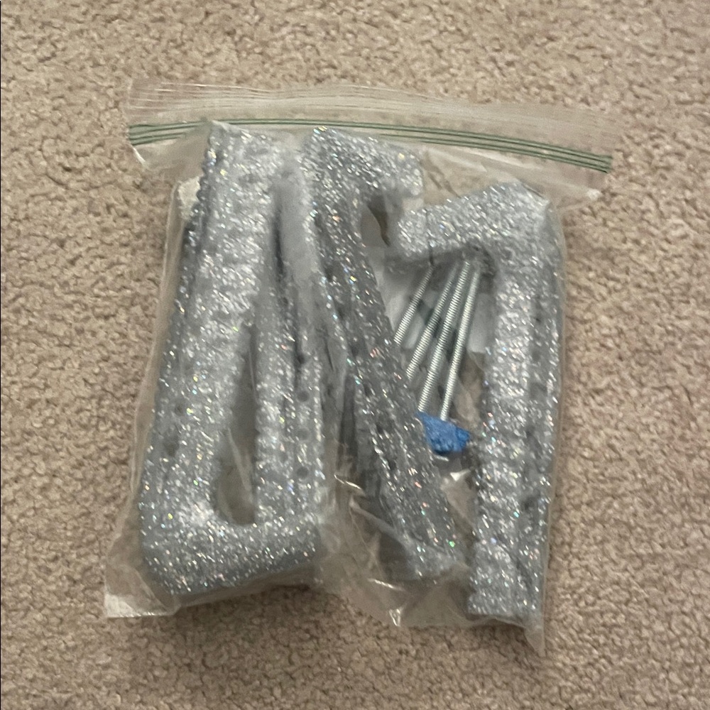Silver Glitter Ice Skate Guards